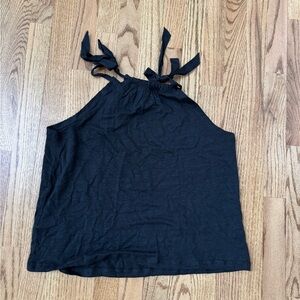 NWT J. Crew black sleeveless top. Size XS.